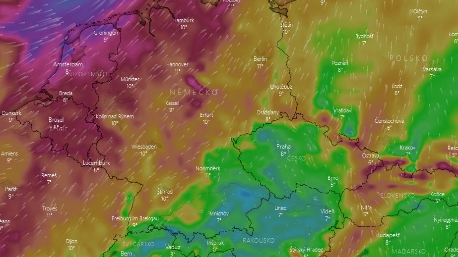 Německo zasáhne orkán, vítr bude řádit i v Česku