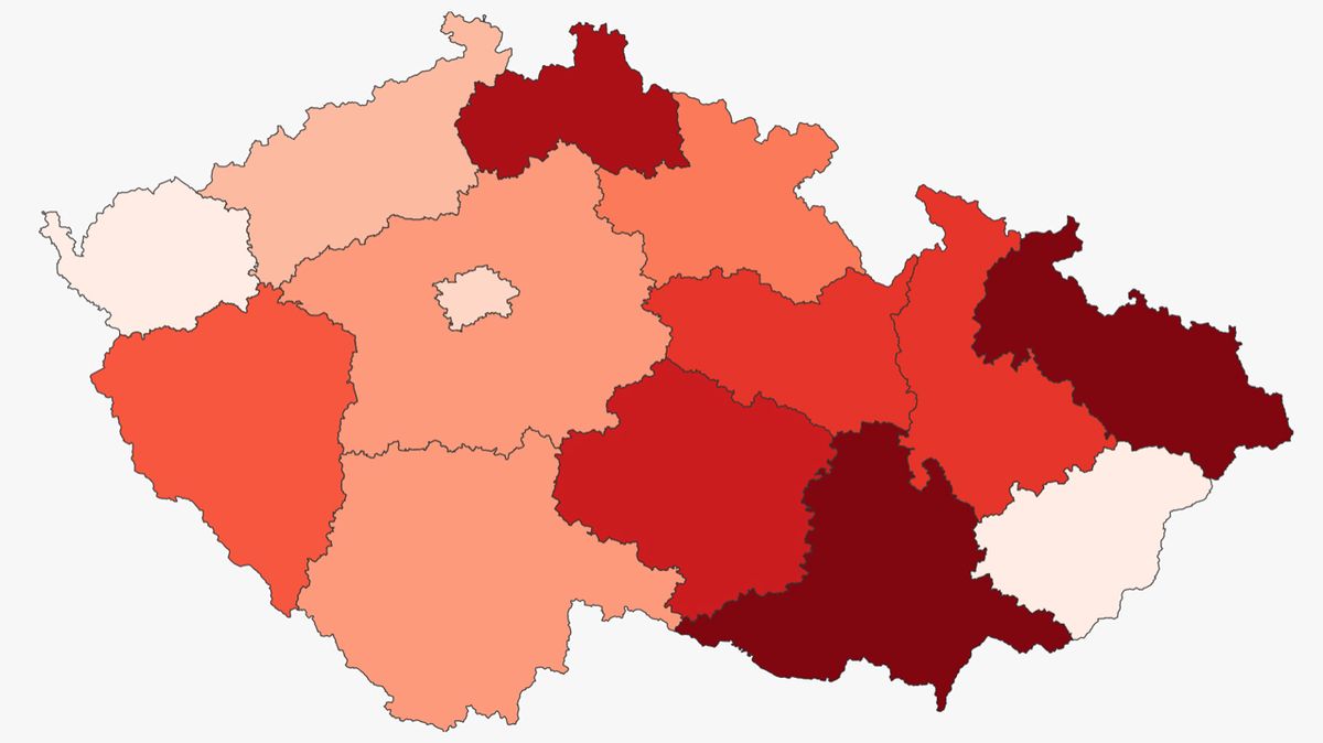 V Česku za sobotu přibylo 12 769 nově nakažených