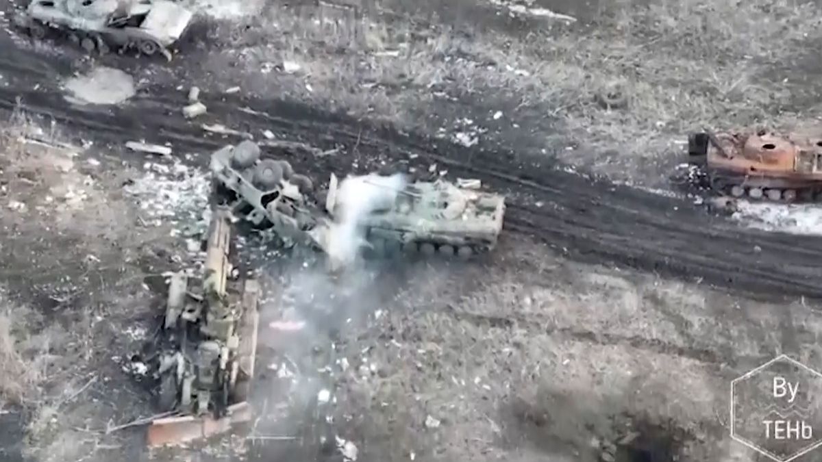 Ukrajinci ničí ruské tanky u Vuhledaru