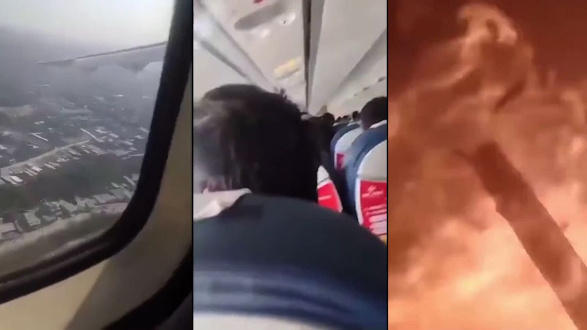 Pasažér na palubě natočil pád letadla se 72 lidmi