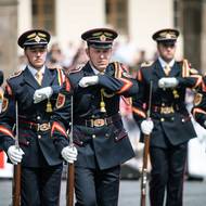 Slovensko vystoupilo hned se dvěma jednotkami. Ta v tmavých uniformách reprezentovala čestnou stráž prezidentky Slovenské republiky