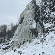 Ledová stěna ve Víru na Vysočině