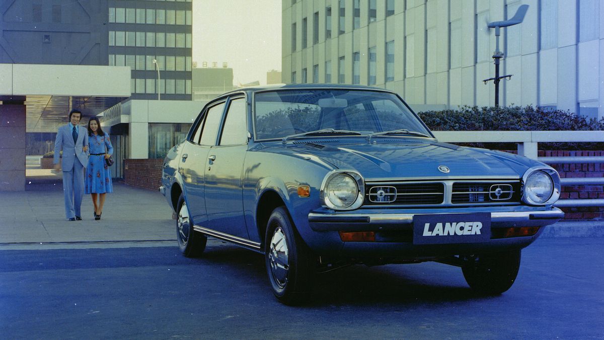 První generace Mitsubishi Lancer na fotografii z roku 1975