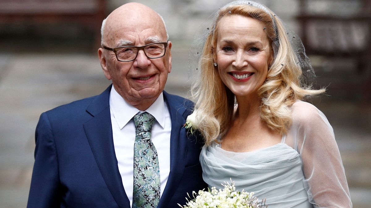 Rupert Murdoch s manželkou Jerry Hallovou
