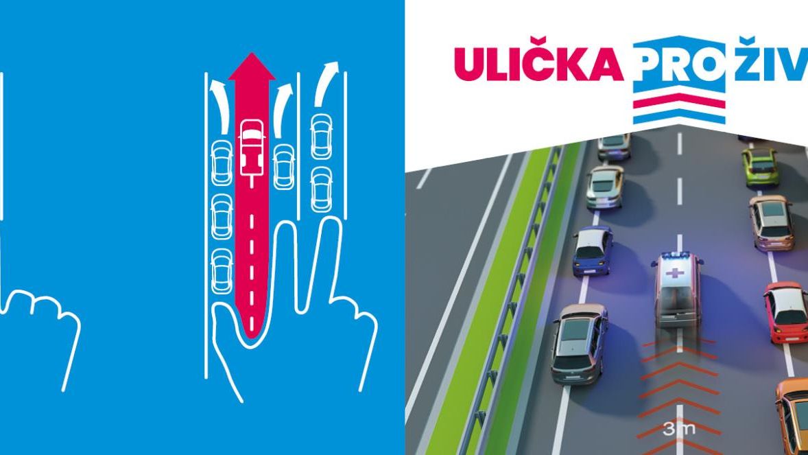 Dva řidiči, kteří na dálnici D1 zablokovali záchranářskou uličku, dostanou pokutu