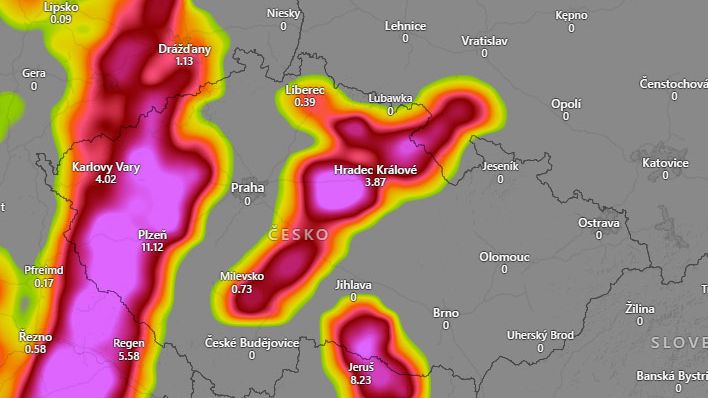 Velmi silné bouřky budou Česko trápit až do soboty