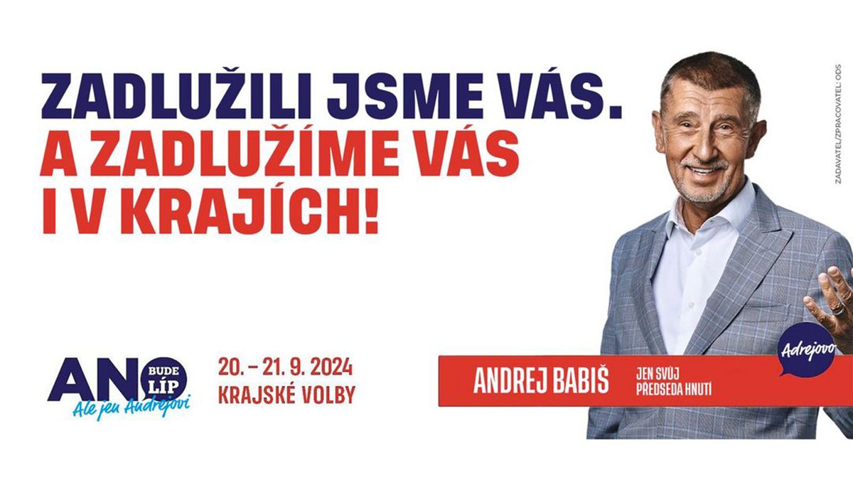 Zadlužili jsme vás a uděláme to i v krajích, hlásá „Babiš“. ODS se zalíbila antikampaň