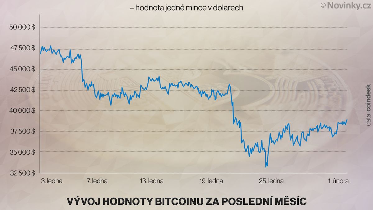 Bitcoin vládne neohroženě trhu s kryptoměnami, zvýšil podíl na 42 procent