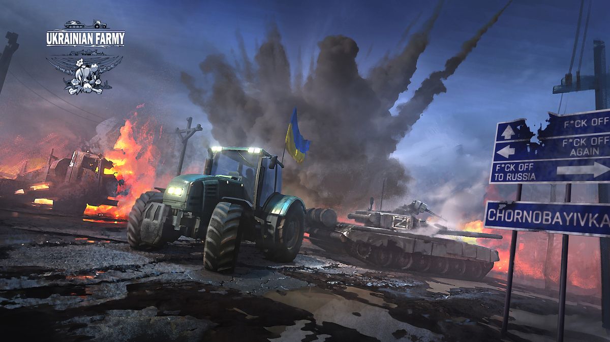 Farmáři bojují proti Rusům. Neohrožené ukrajinské traktory mají vlastní videohru