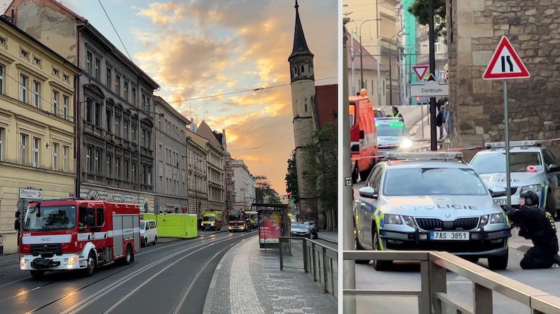 Křičícího muže, který hrozil v centru Prahy sebevraždou, odtáhli do sanitky