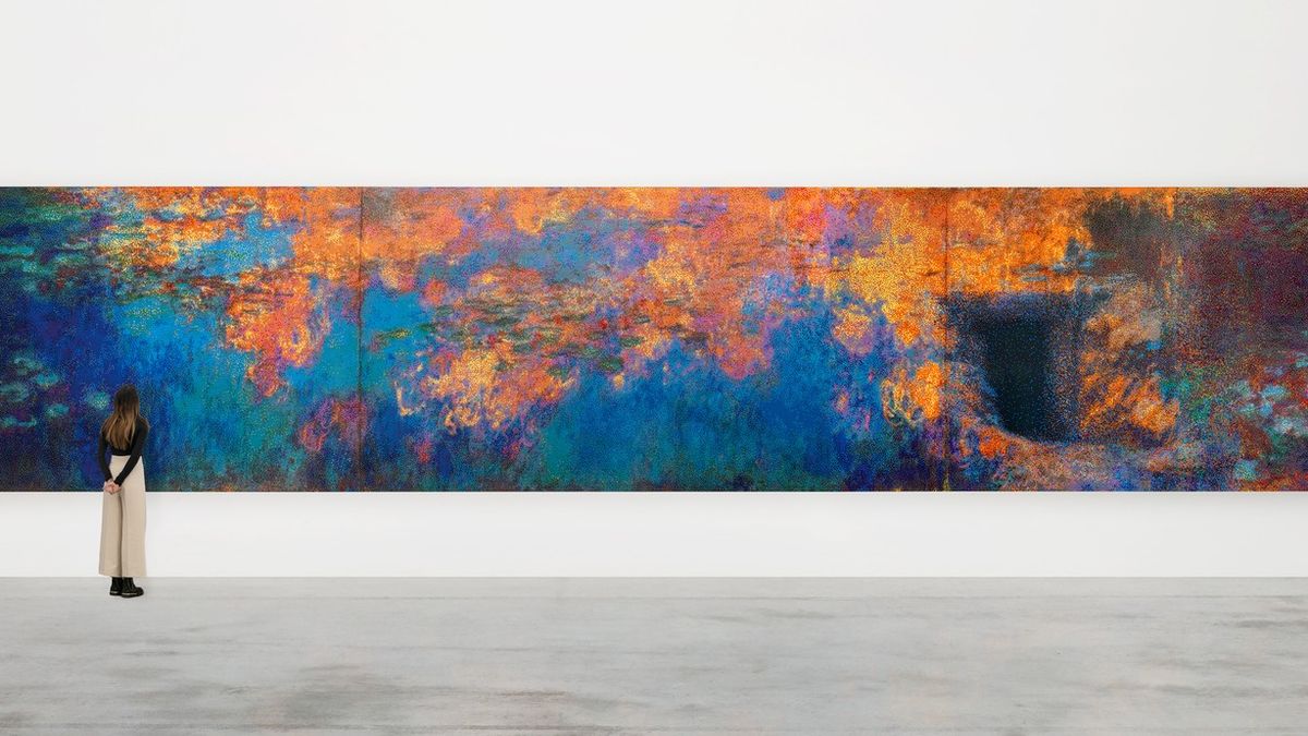 Umělec vytvořil slavné Monetovy Lekníny z 650 tisíc kostek lega