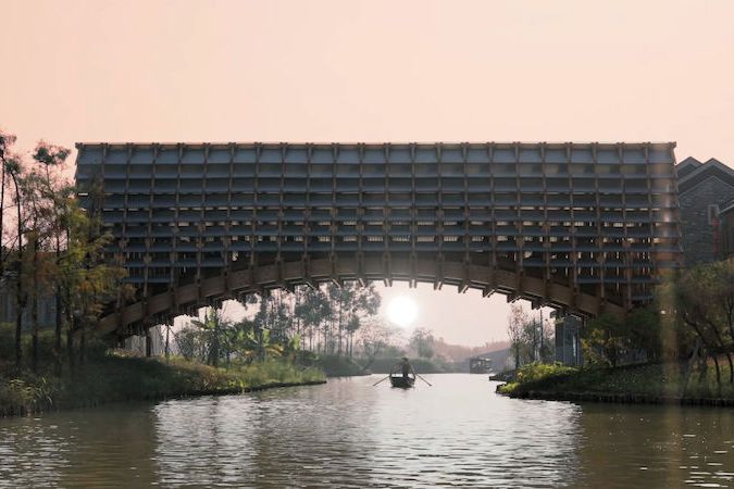 BEZ KOMENTÁŘE: Dřevěný most ukazuje řemeslnou zručnost svých autorů