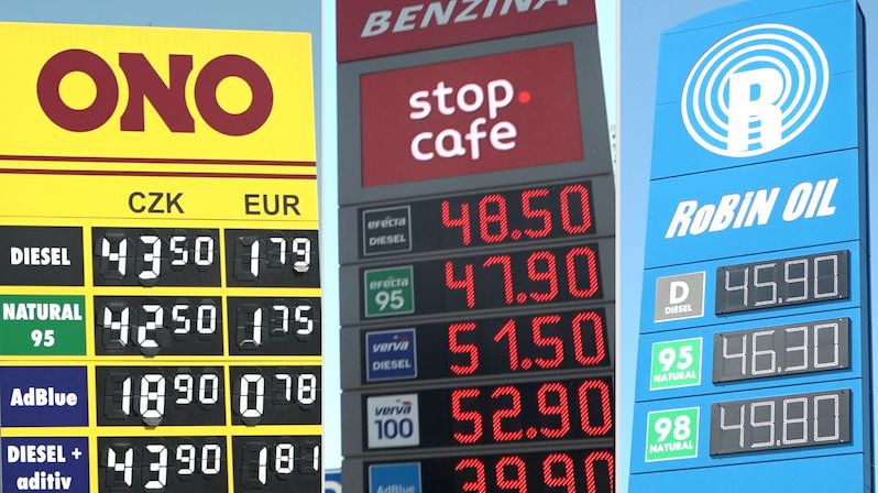 Ceny benzinu se liší až o 6 korun na litr. Prodejci šroubovali marže, zjistilo ministerstvo