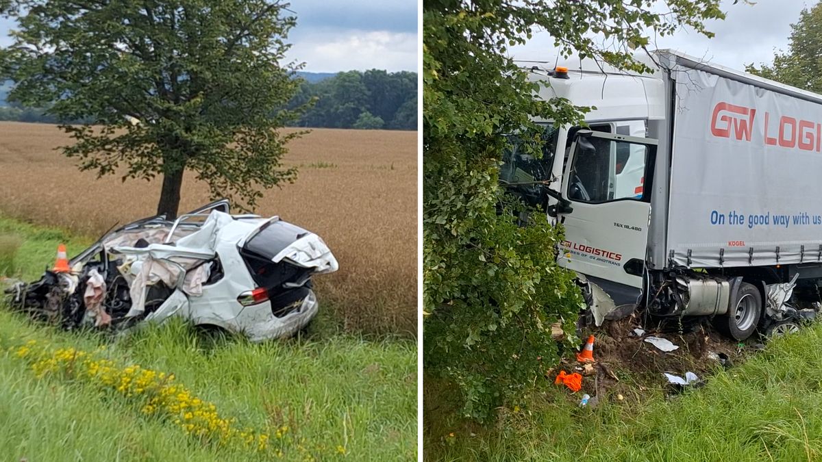 Řidič zemřel po střetu s kamionem u Protivína