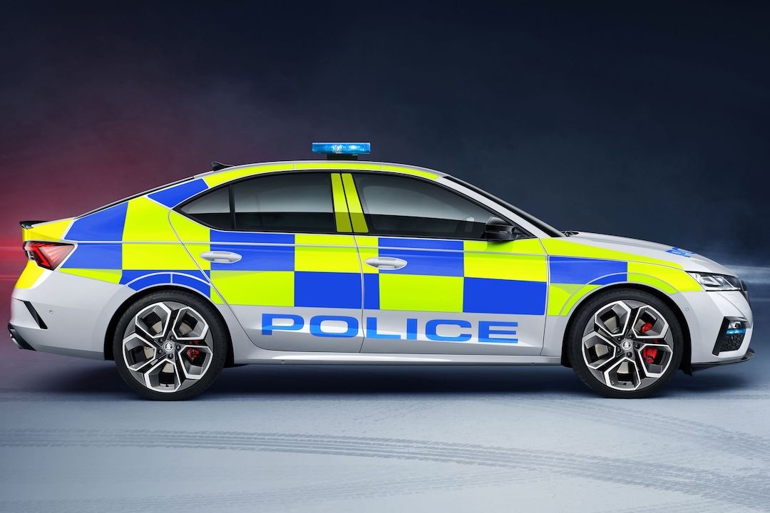 Škoda Octavia v policejních barvách Velké Británie