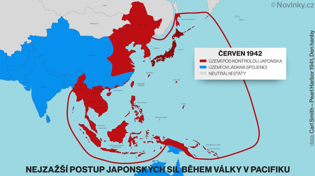 Nejzažší postup japonských sil během války v Pacifiku