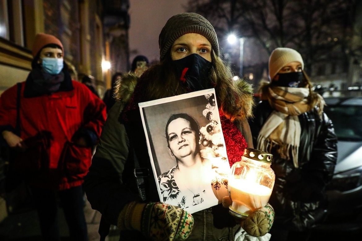 Protest v Krakově kvůli smrti sedmatřicetileté Agnieszky