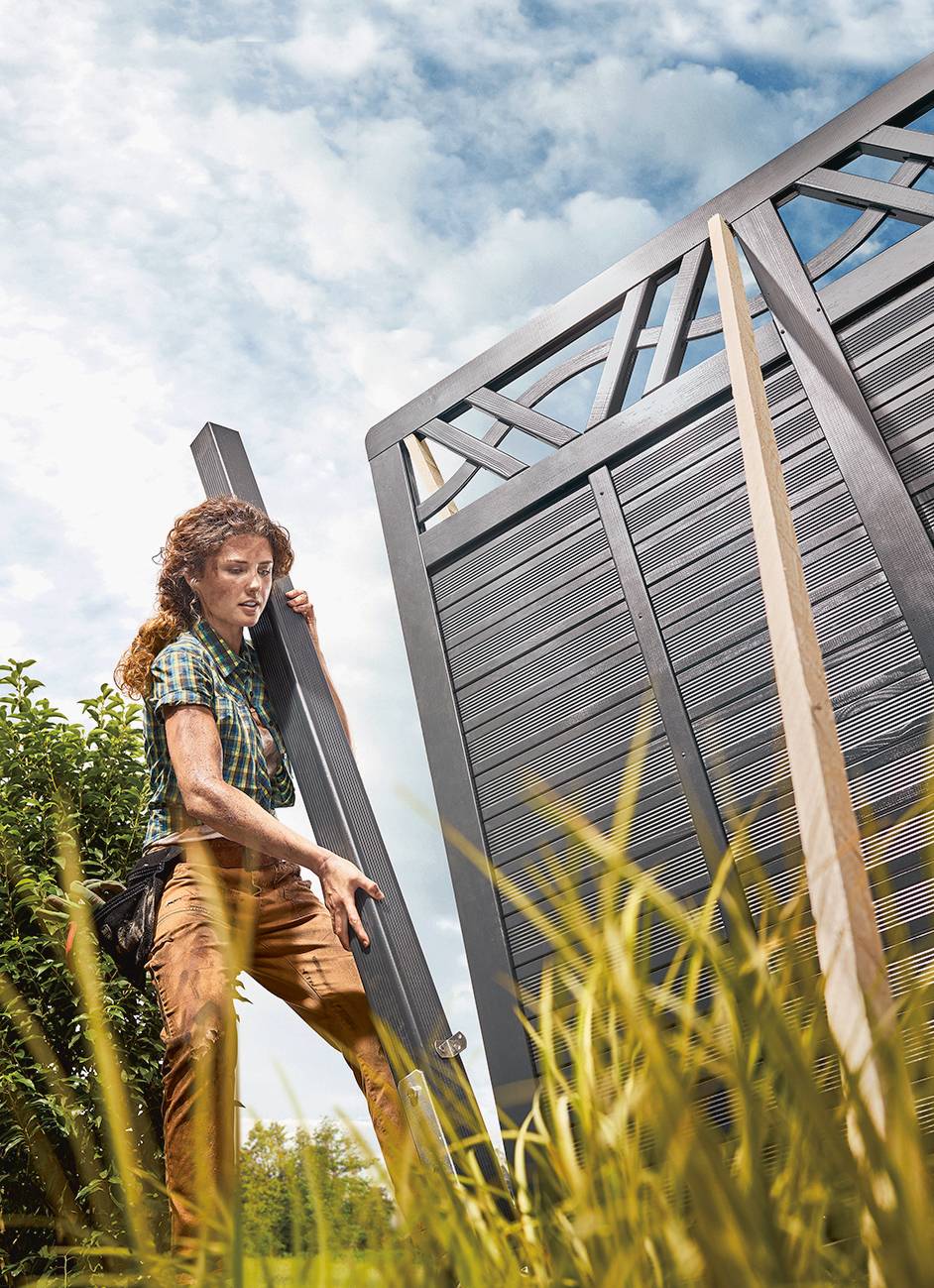 WPC plot Konsta, barva antracit. Materiál dřevo, plast. Cena za kus 379 Kč