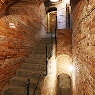 Vstupní schodiště do prostor čističky.