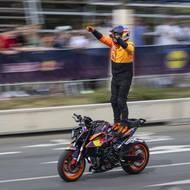 Aras Gibieza na své motorce