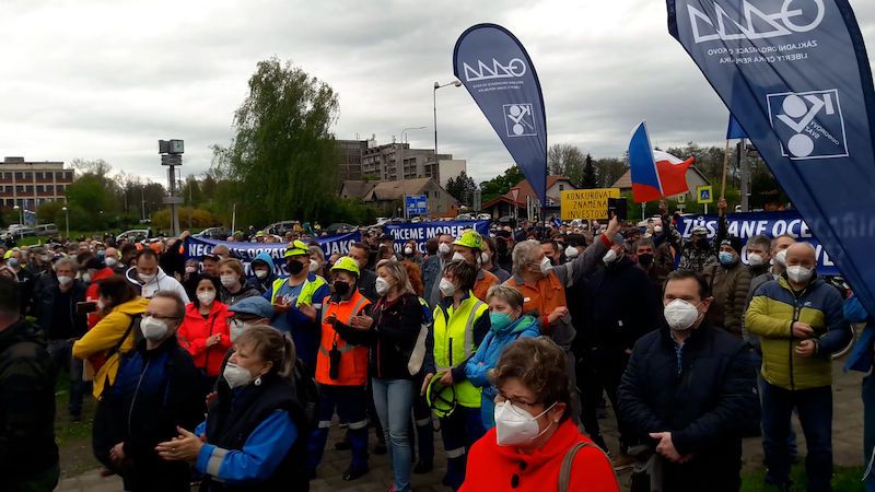 Zaměstnanci protestovali proti majiteli huti Liberty Ostrava