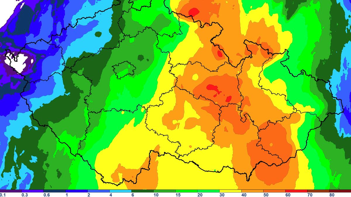 Přehled dosažených povodňových stupňů