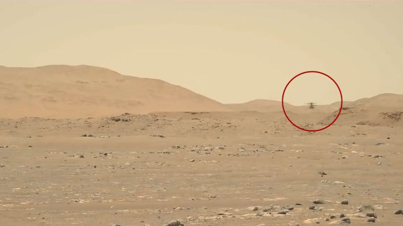Ingenuity si podmanila Mars. Helikoptérka letěla už potřetí a nejrychleji, urazila 100 metrů