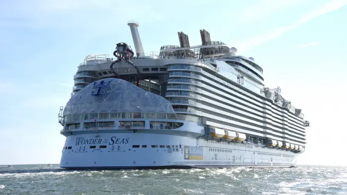 The world’s largest new cruise ship sets sail for the first time