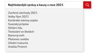 Nejhledanější zprávy a kauzy v roce 2021