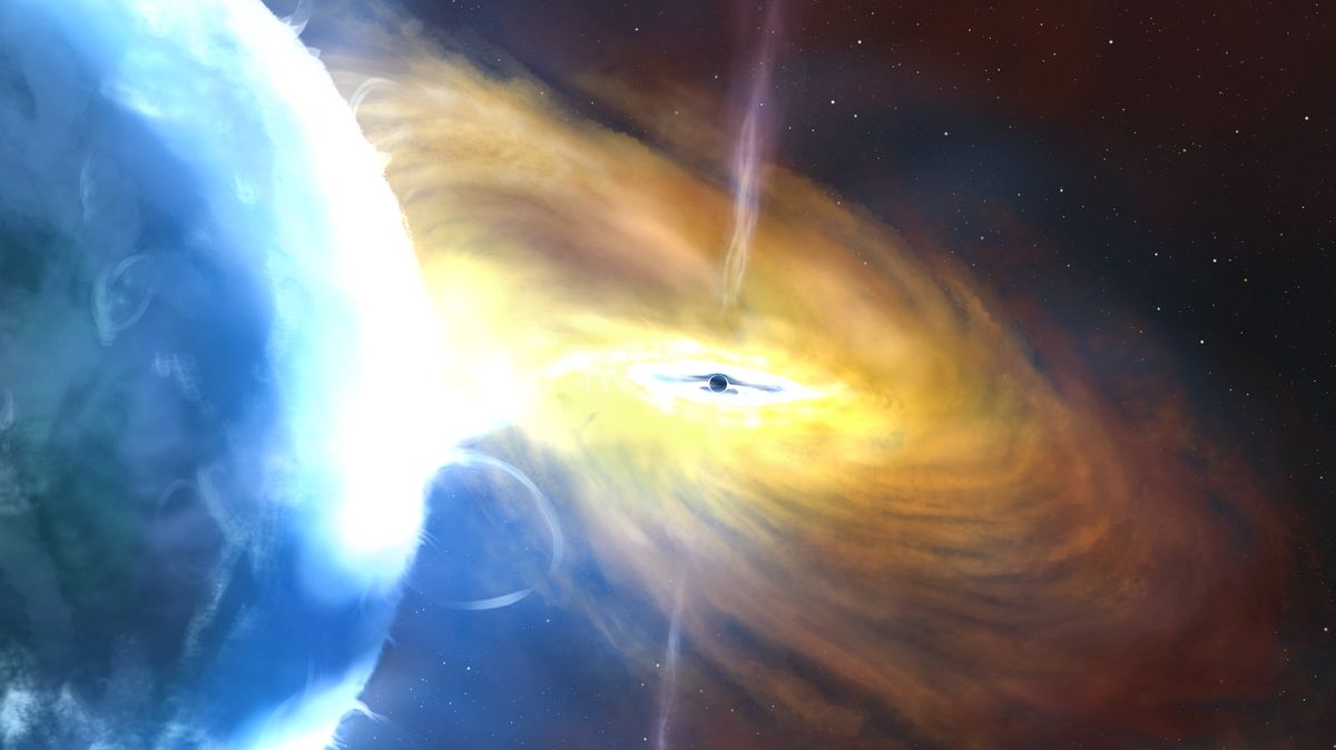 Češi se podíleli na odhalení tvaru a orientace extrémně horké hmoty kolem černé díry