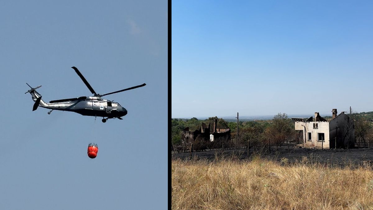České vrtulníky hasí požáry v Bulharsku