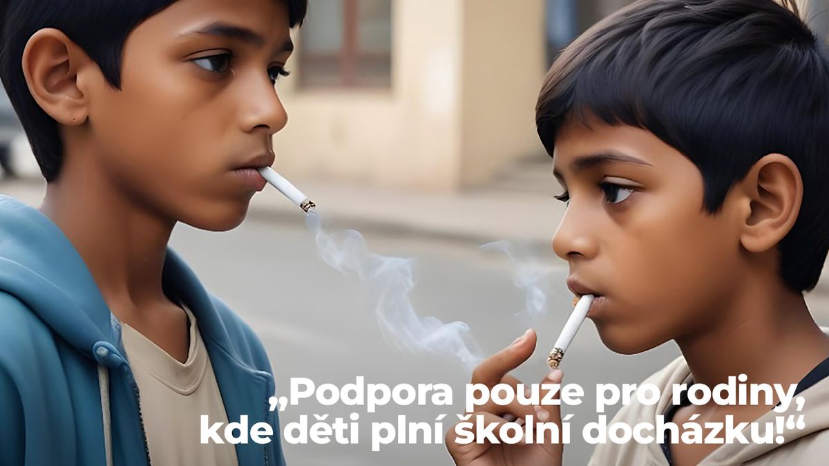 Romské děti s cigaretou. Za obrázek od umělé inteligence se SPD dočkala dalšího trestního oznámení