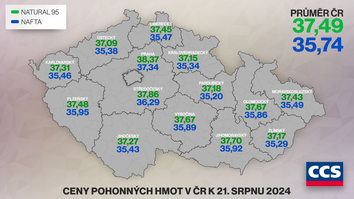 Pohonné hmoty zlevnily v uplynulém týdnu zhruba o dvacetník