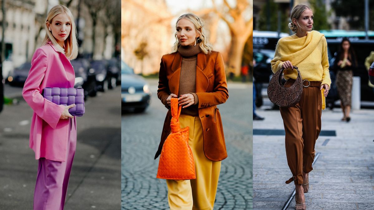 Blogerka Leonie Hanneová miluje barvy. Její instagramové stylingy sledují přes 3 miliony lidí. 