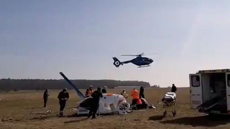 Na Kladensku havaroval vrtulník