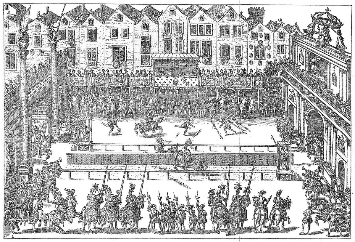 Turnaj, na kterém byl smrtelně zraněn Jindřich II. francouzský.