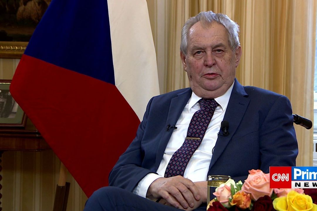 Prezident Miloš Zeman vystoupil 25. dubna 2021 v televizi Prima s projevem ke kauze Vrbětice.