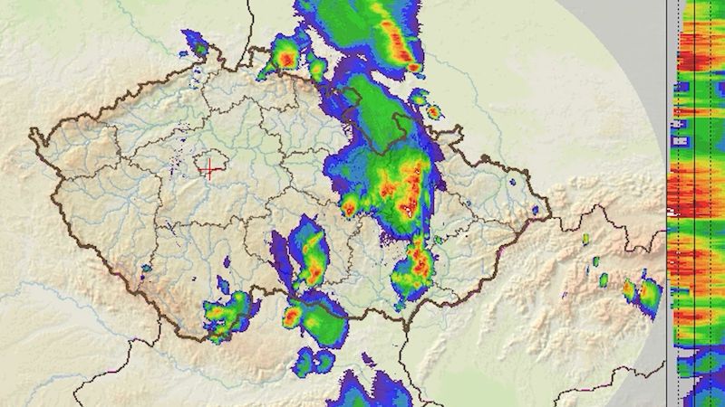 Silné bouřky zasáhly Moravu a část Čech, další se očekávají v noci a ráno