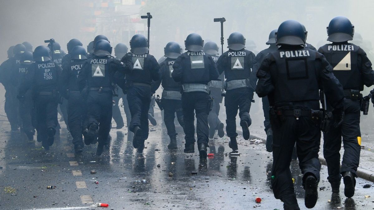 Zásah německé policie. Ilustrační foto