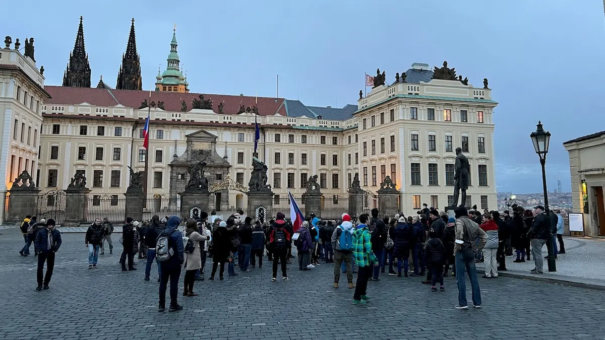 Demonstration at Prague Castle