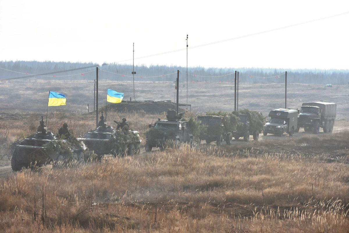Ukrajinské vojenské cvičení poblíž hranic s Ruskem