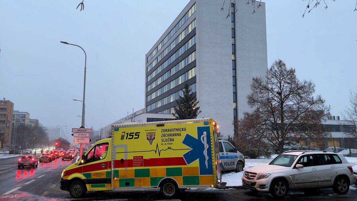 Z okna budovy úřadu práce v Praze spadla žena