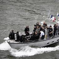 Nácvik námořní policie před začátkem olympijských her.