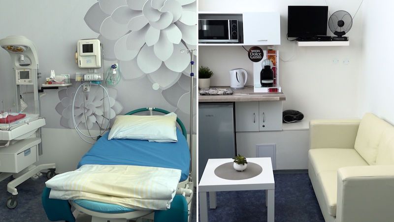 Bezpečí nemocnice a přitom pohodlí. Pražská nemocnice otevřela nové porodní pokoje
