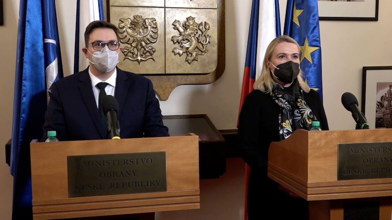 Tisková konference ministryně obrany Jany Černochové a ministra zahraničí Jana Lipavského k situaci na Ukrajině