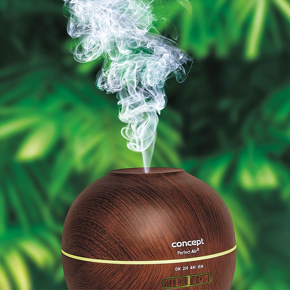 Zvlhčovač vzduchu s aroma difuzérem 2 v 1 ZV1006 Perfect Air nastaví ve vaší domácnosti ideální prostředí pro zdravé dýchání. Vyniká moderním designem tmavého dřeva a tichým provozem. Cena 799 Kč.