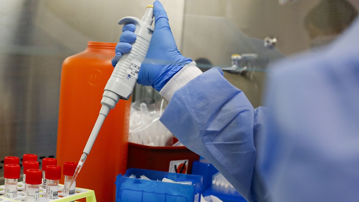 Příprava vzorků na testy na koronavirus ve státě New York. 