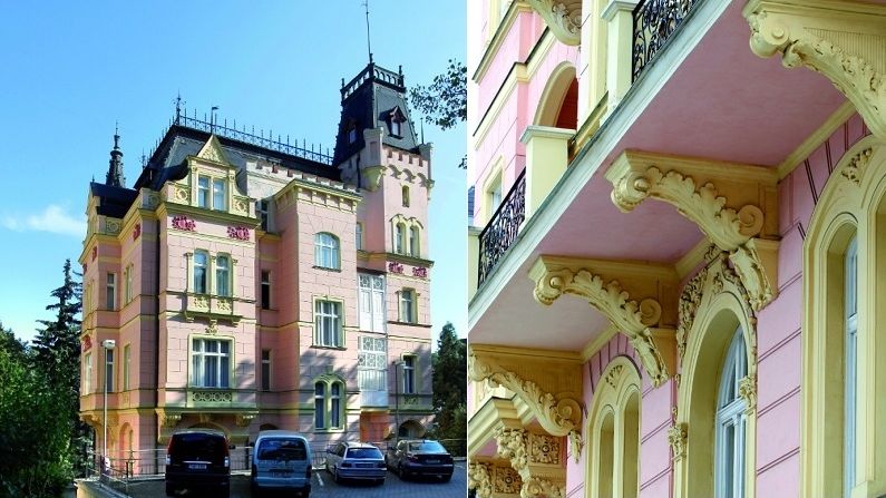 Vila Vyšehrad byla inspirována gotickou architekturou, dnes je z ní sanatorium