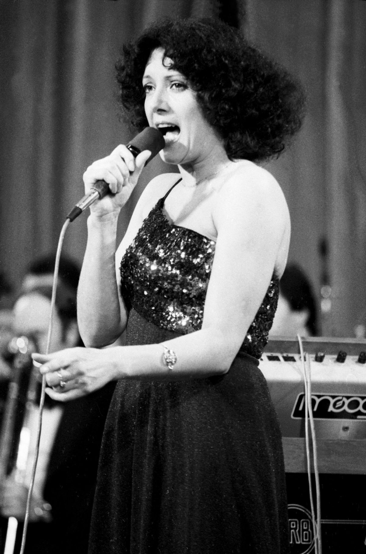 Marie Rottrová na svém koncertě v roce 1980 v pražském Obecním domě.