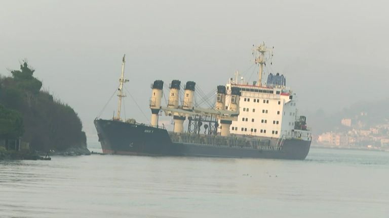 V Bosporu uvázla loď s ukrajinským hrachem, plavba průlivem je přerušená